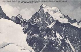La barre des Écrins (4103 m) et le pic Coolidge (3756 m) du pic des Agneaux.