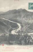 Charbonniers détournant une meule dans la montagne et vue panoramique de la vallée du Buëch Auguste Gros, Serres