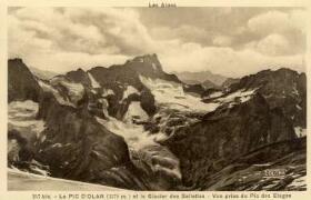L'Olan - Pic de l'Olan, glacier des Sellettes, vue prise du pic des Etages Andreis et J. Colomb (Gap)